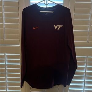 Virginia Tech Nike Men's Burgundy Long Sleeve Sweatshirt